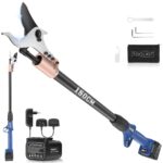 SWANSOFT Elektrische Astschere mit Stab, 40mm 25.2V /4+4Ah Akku-Schere mit 1050W bürstenlosem Motor Professionelle Akku-Schere, SW-921-1 (0,9 Meter hoch)