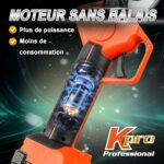 Kebtek KT 9035 Akku Astschere Teleskop, 2-In-1 Elektrische Gartenschere Teleskopstiel Max 40 mm(1.4") Schnittdurchmesser, mit 4000mAh Batterien 2.4m Verlängerungsstange, für Garten Baumbeschneidung