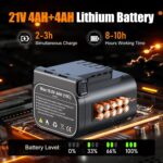 8605PRO Akku Astschere, 40mm Professionelle Elektrische Gartenschere, 1050W 2x21V 4A Akku Baumschere