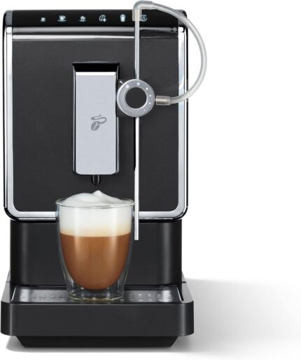 Tchibo Kaffeevollautomat Esperto Pro mit One Touch Funktion für Caffè Crema, Espresso und Milchspezialitäten, Anthrazit - INKLUSIVE Kaffeeprobierset GRATIS