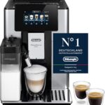 De’Longhi PrimaDonna Soul – Perfetto Kaffeevollautomat mit LatteCrema-Milchaufschäumer, 18 One-Touch-Getränke, Touch-Display, Silber-Schwarz (ECAM612.55.SB)